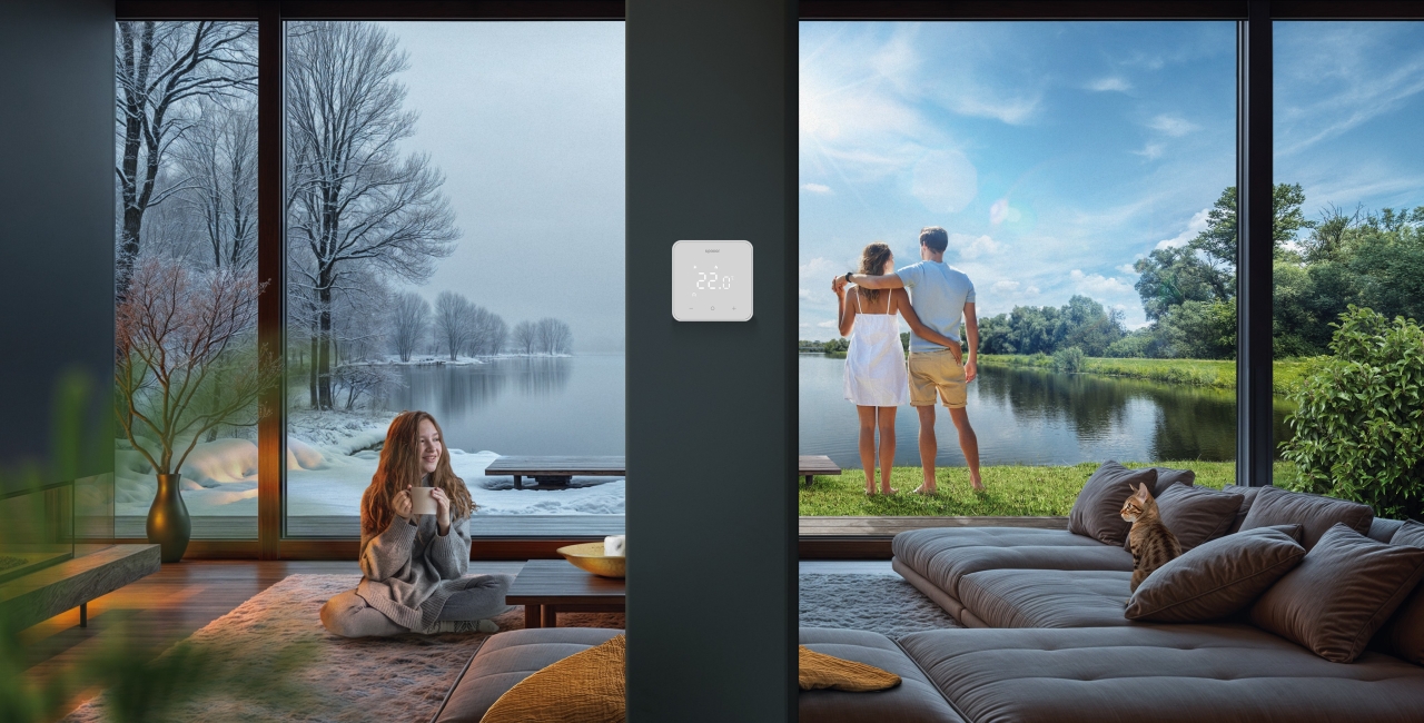 New Uponor Smatrix Thermostats combine precise and intuitive room temperature control with slim design 