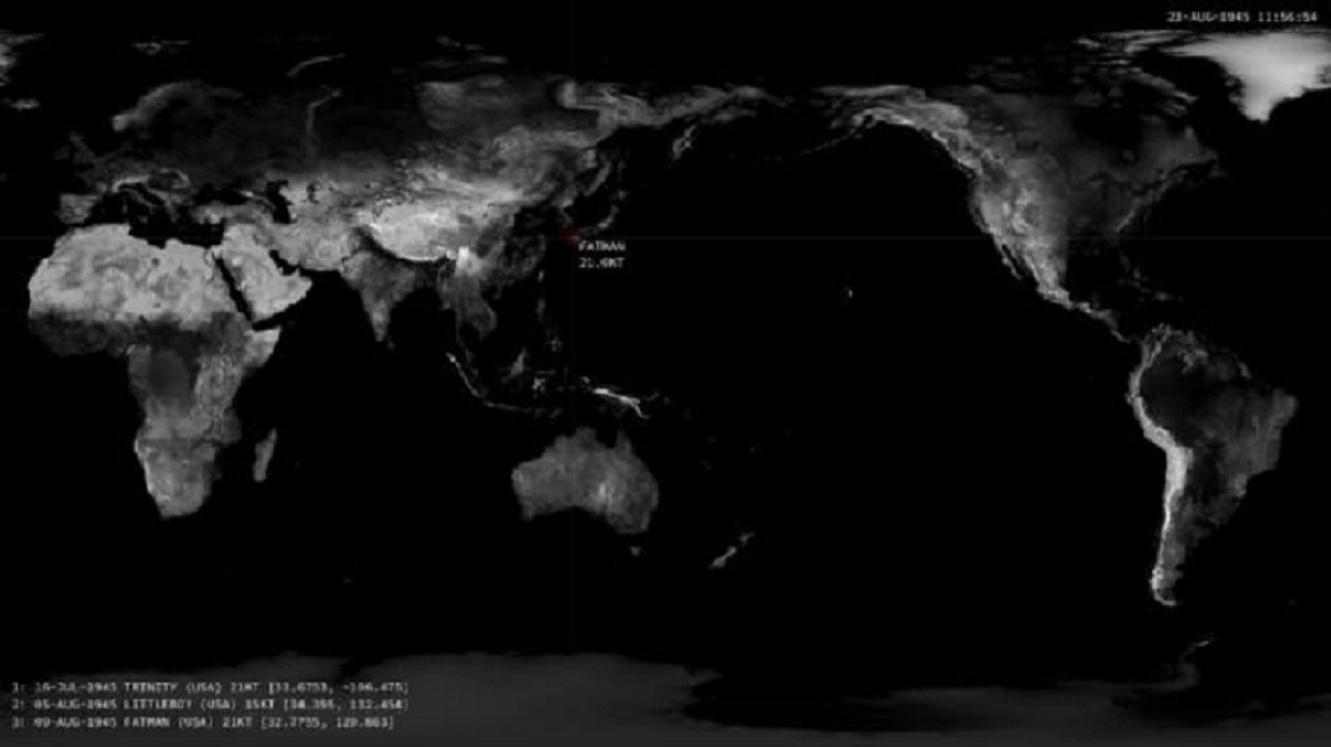 HARTA tuturor exploziilor nucleare din istorie - VIDEO