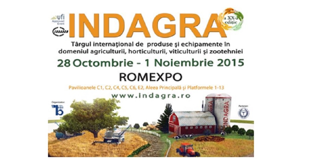 INDAGRA, cel mai mare eveniment din domeniul agricol, între 28 octombrie şi 1 noiembrie la ROMEXPO