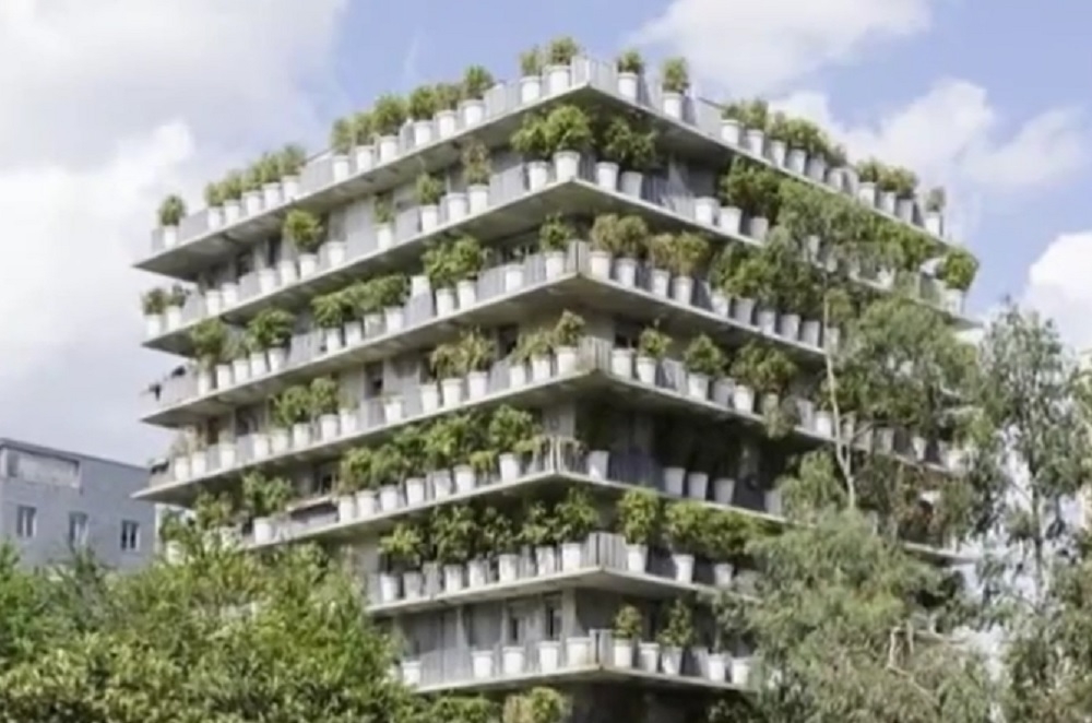 Jungla din beton: Cum arată turnul de flori din Paris - VIDEO
